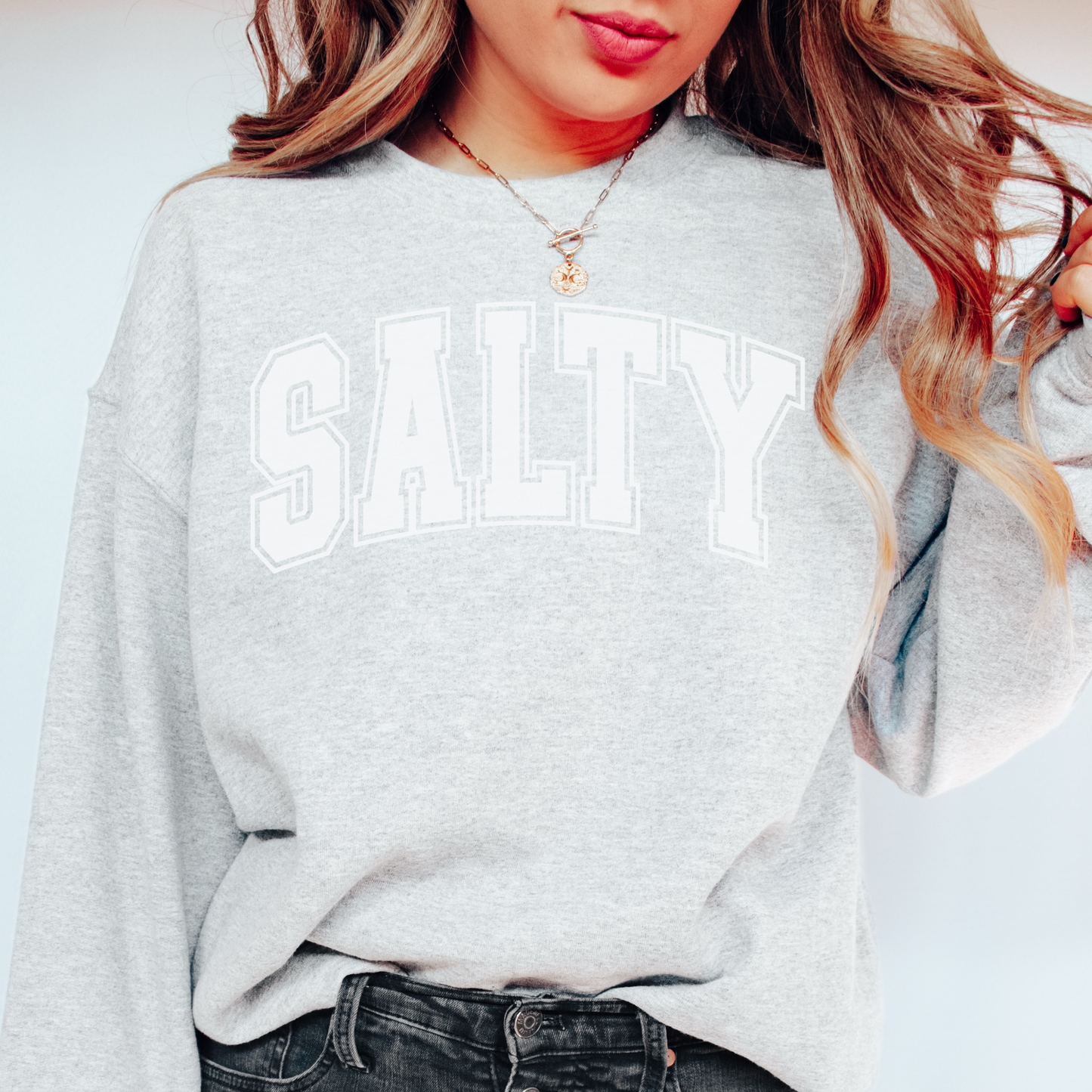 SALTY Graphic Crewneck Sweatshirt
