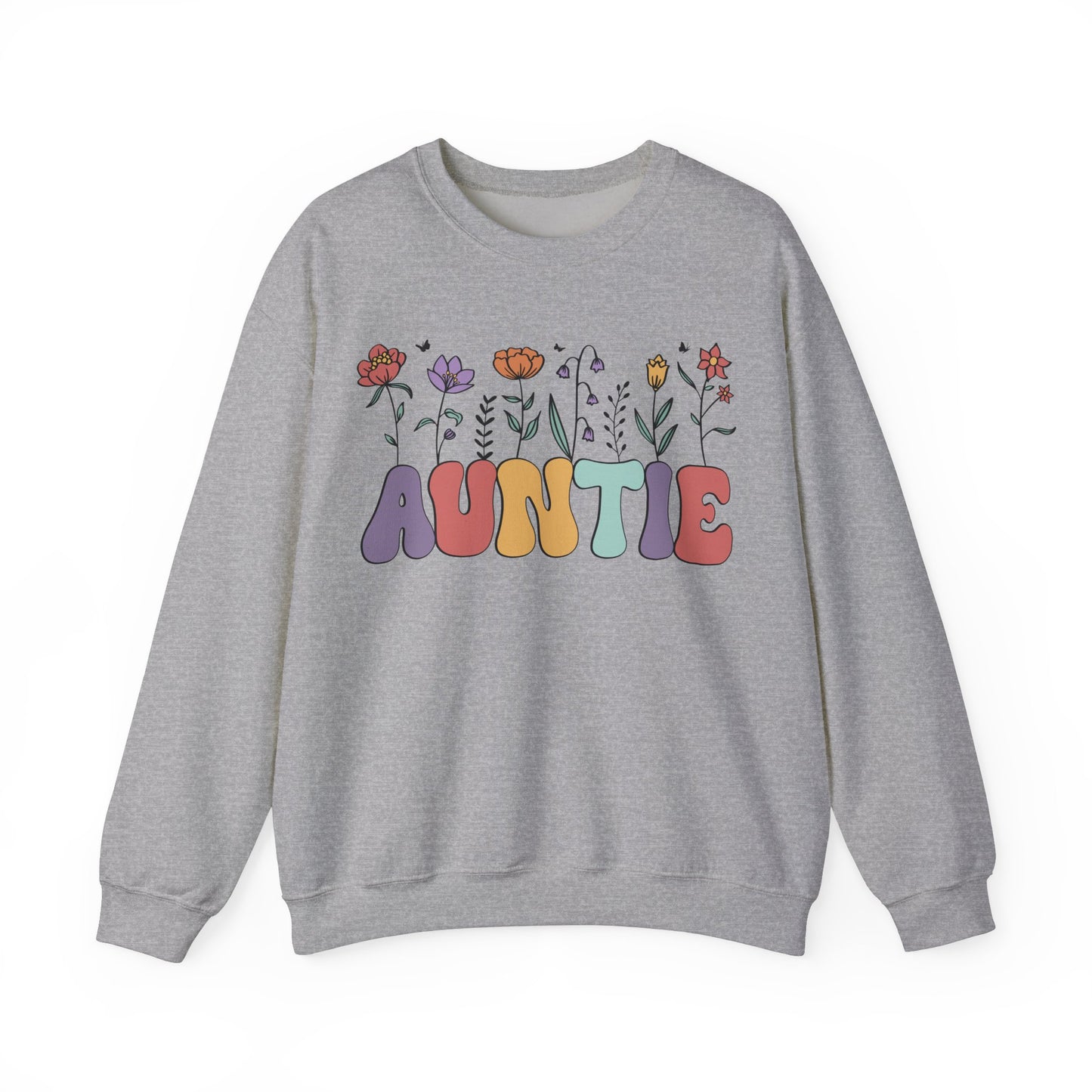 Floral Auntie Crewneck Sweatshirt