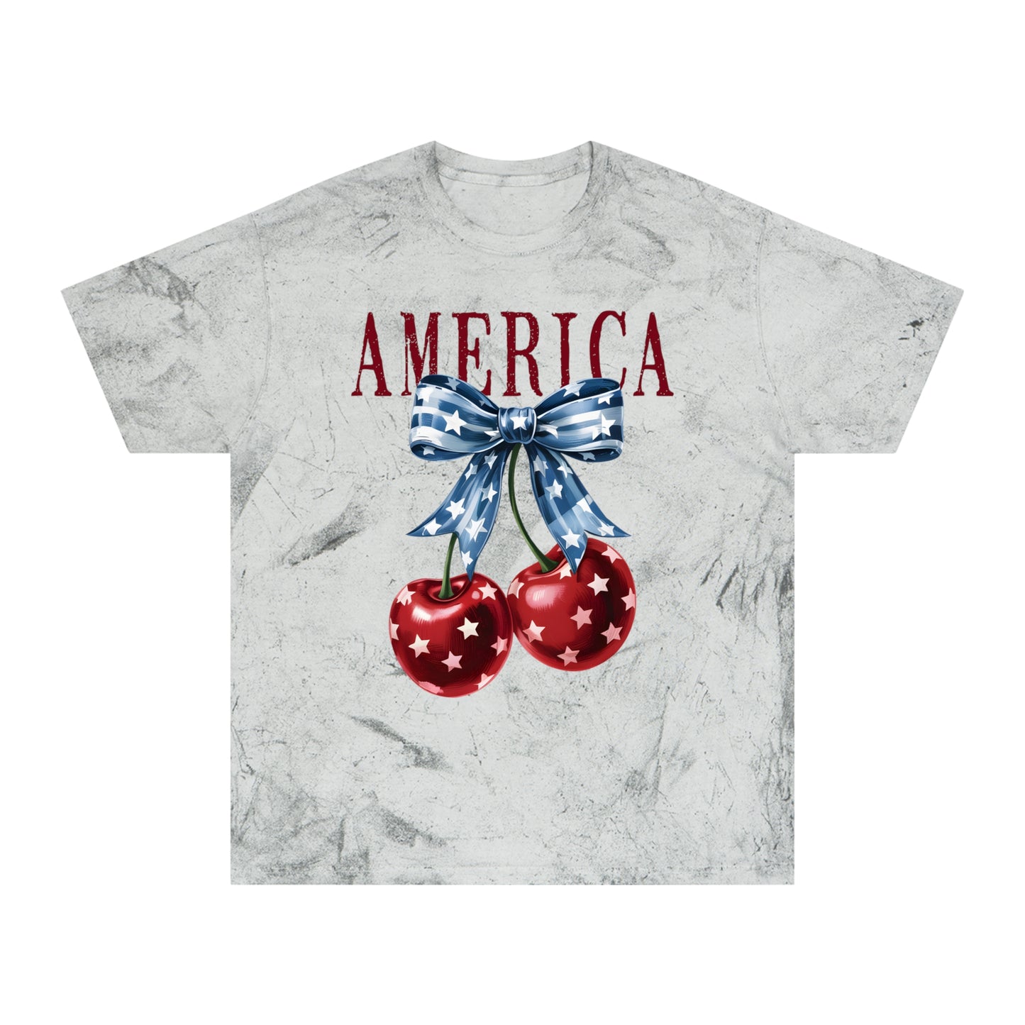 Retro America Coquette, Cherry Coquette Bow, Graphic Tee