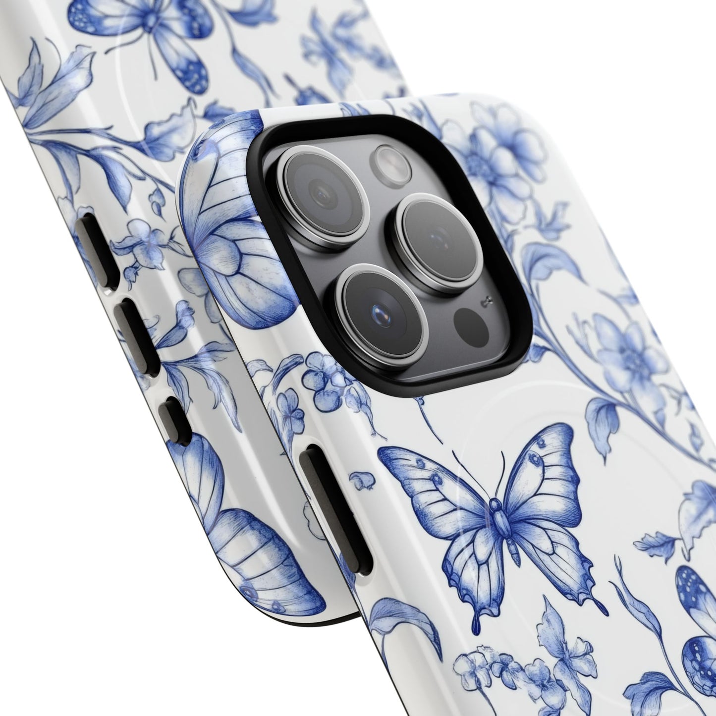 Chinoiserie Toile Phone Case, Mag Safe Compatible, Tough Magnetic Case