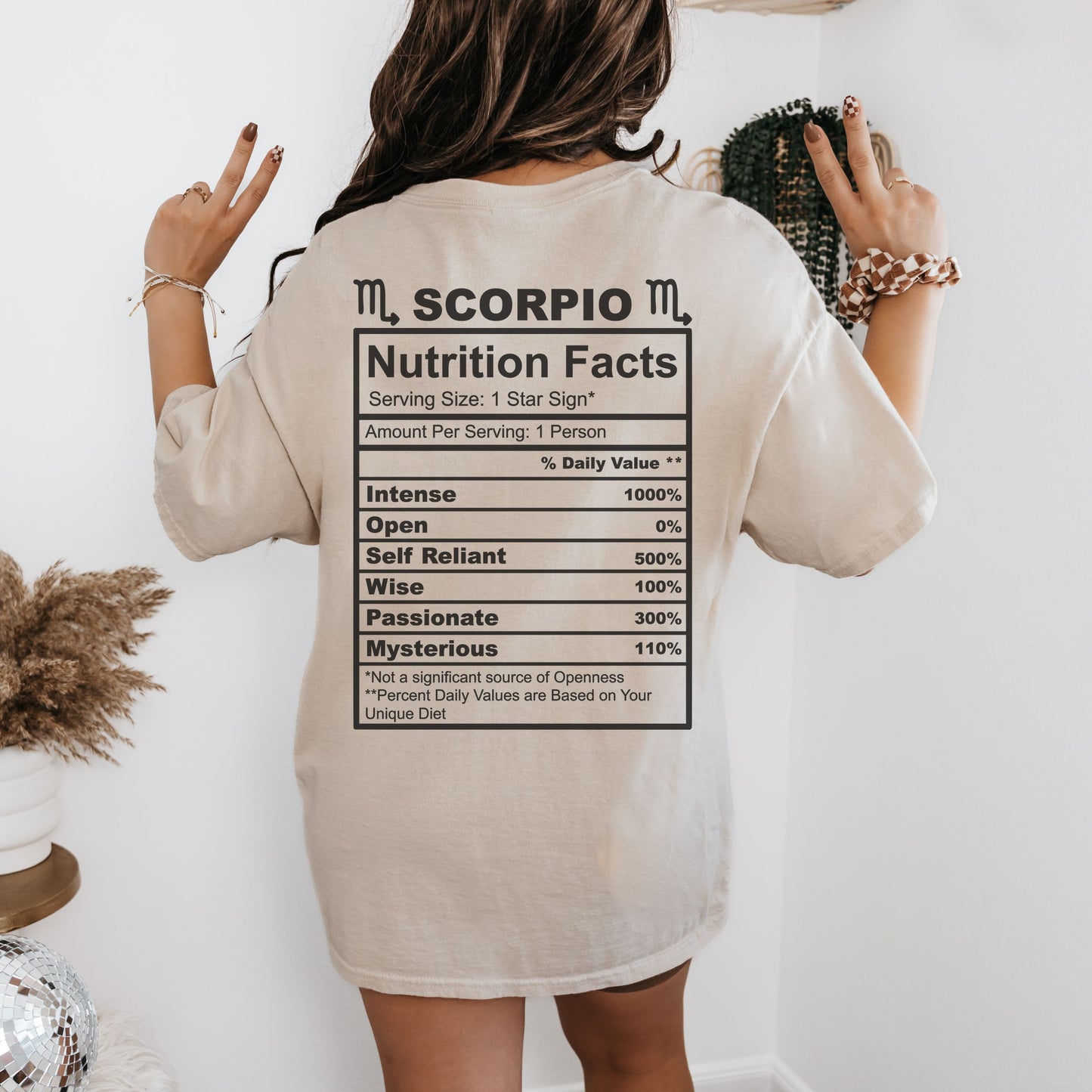 Scorpio Astrology Nutrition Facts Graphic T-Shirt - Unisex Softstyle