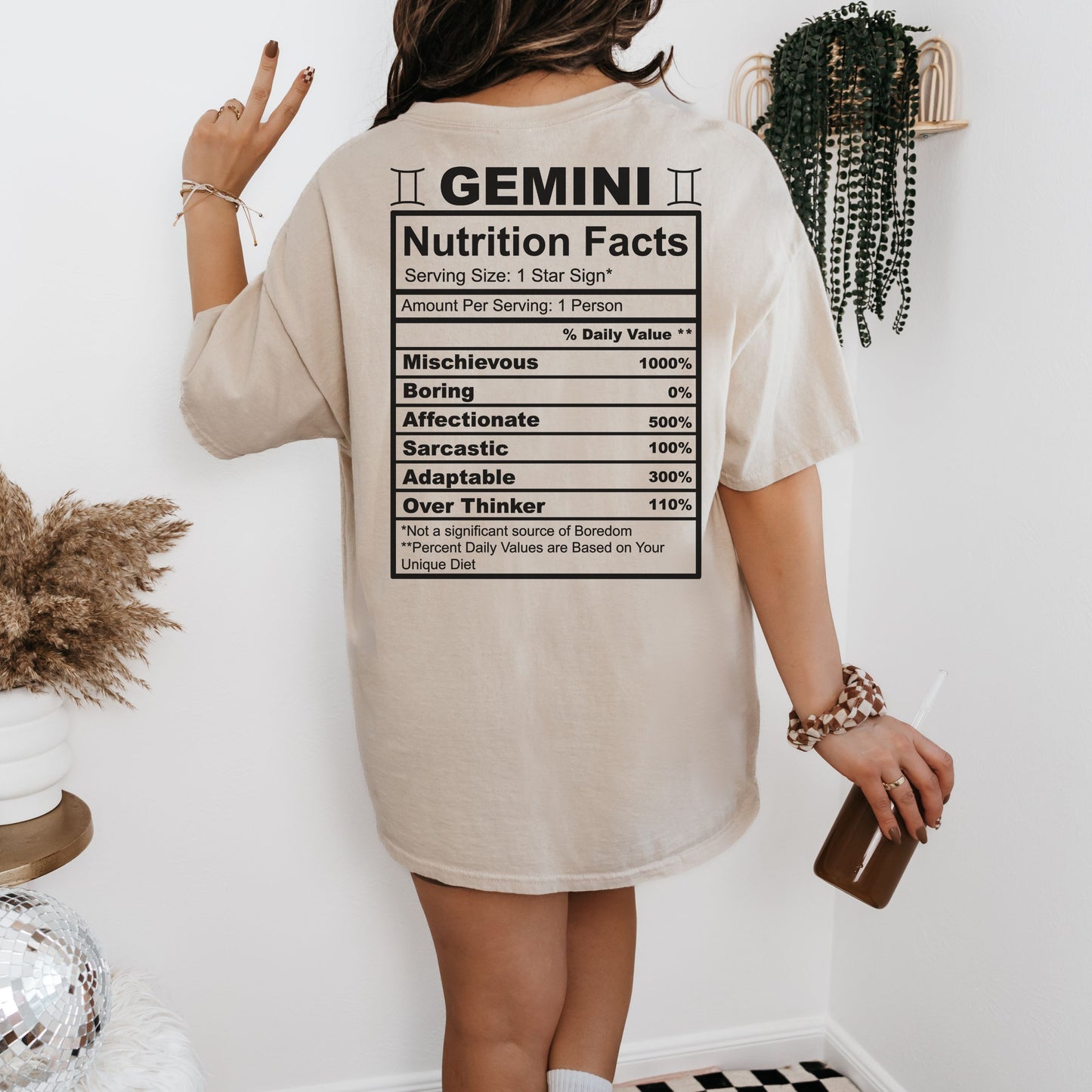 Gemini Nutrition Facts T-Shirt, Astrology Tee, Unisex Horoscope Shirt, Birthday Gift for Gemini, Casual Wear, Zodiac Sign Apparel