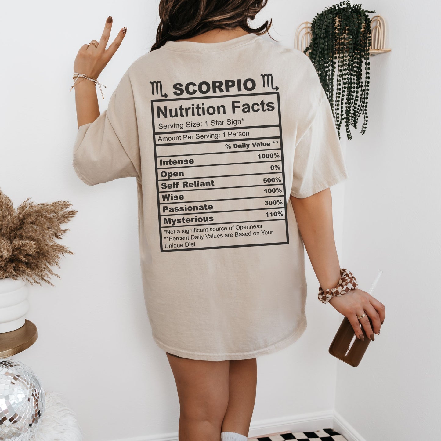 Scorpio Astrology Nutrition Facts Graphic T-Shirt - Unisex Softstyle