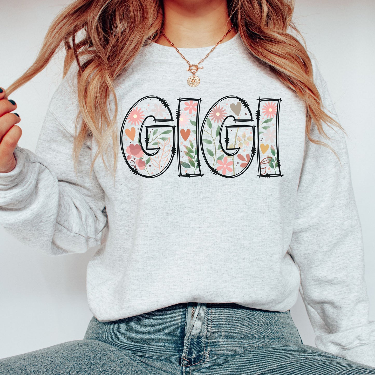 Floral GIGI Graphic Crewneck Sweatshirt