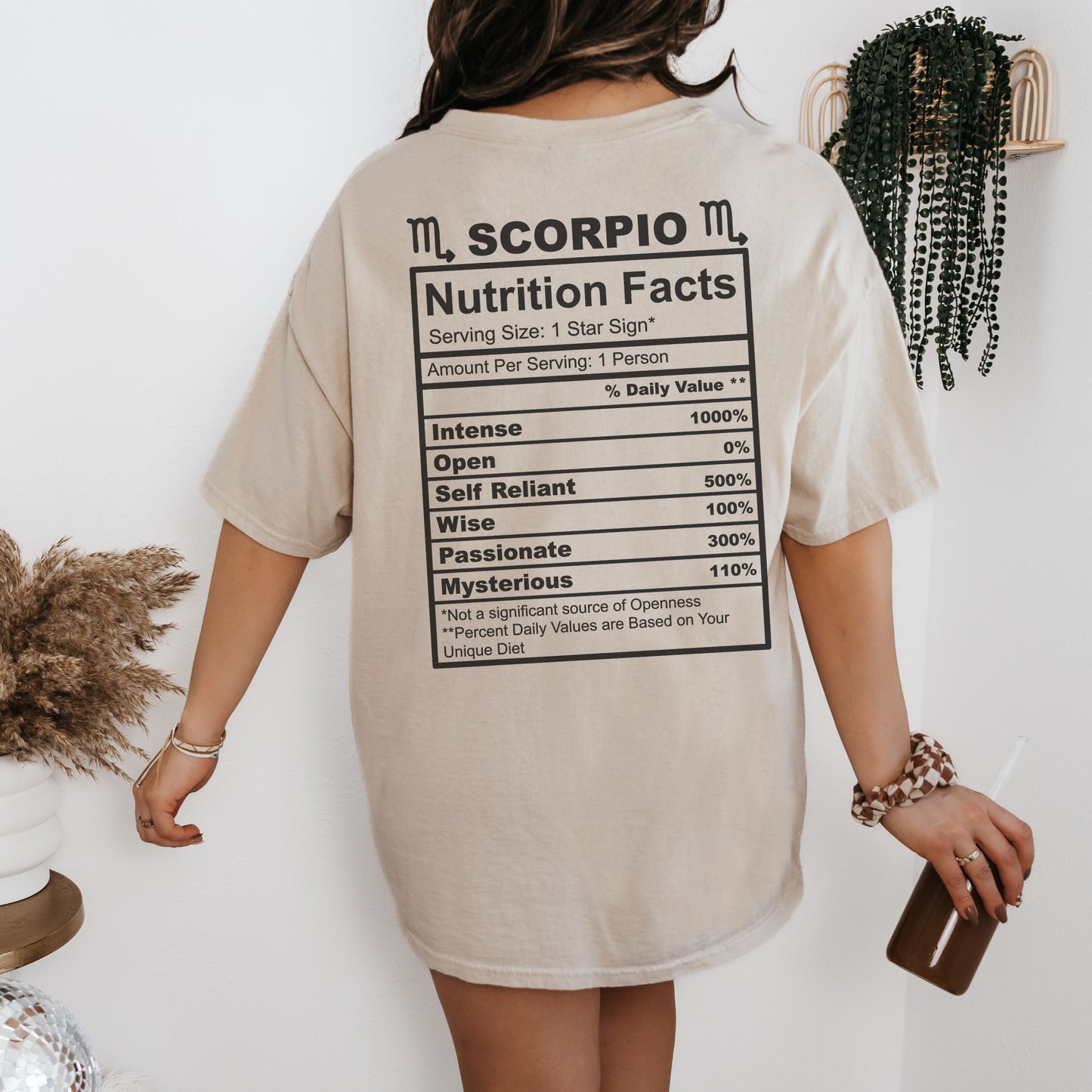 Scorpio Astrology Nutrition Facts Graphic T-Shirt - Unisex Softstyle