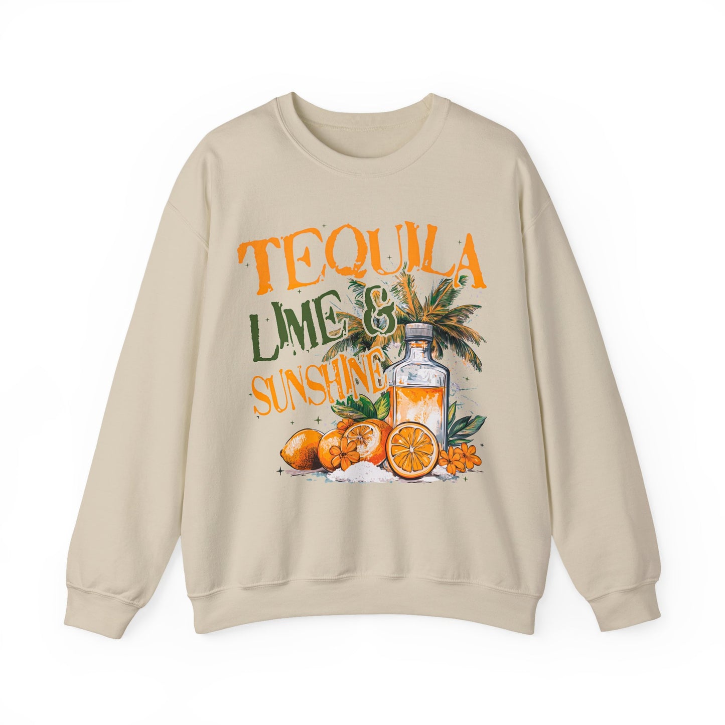 Retro Tequila, Lime & Sunshine Crewneck Sweatshirt