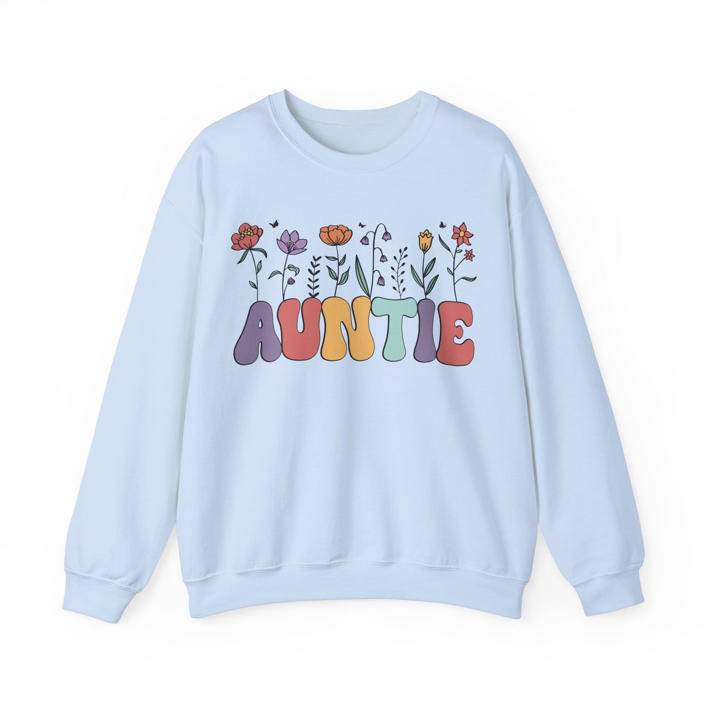 Floral Auntie Crewneck Sweatshirt