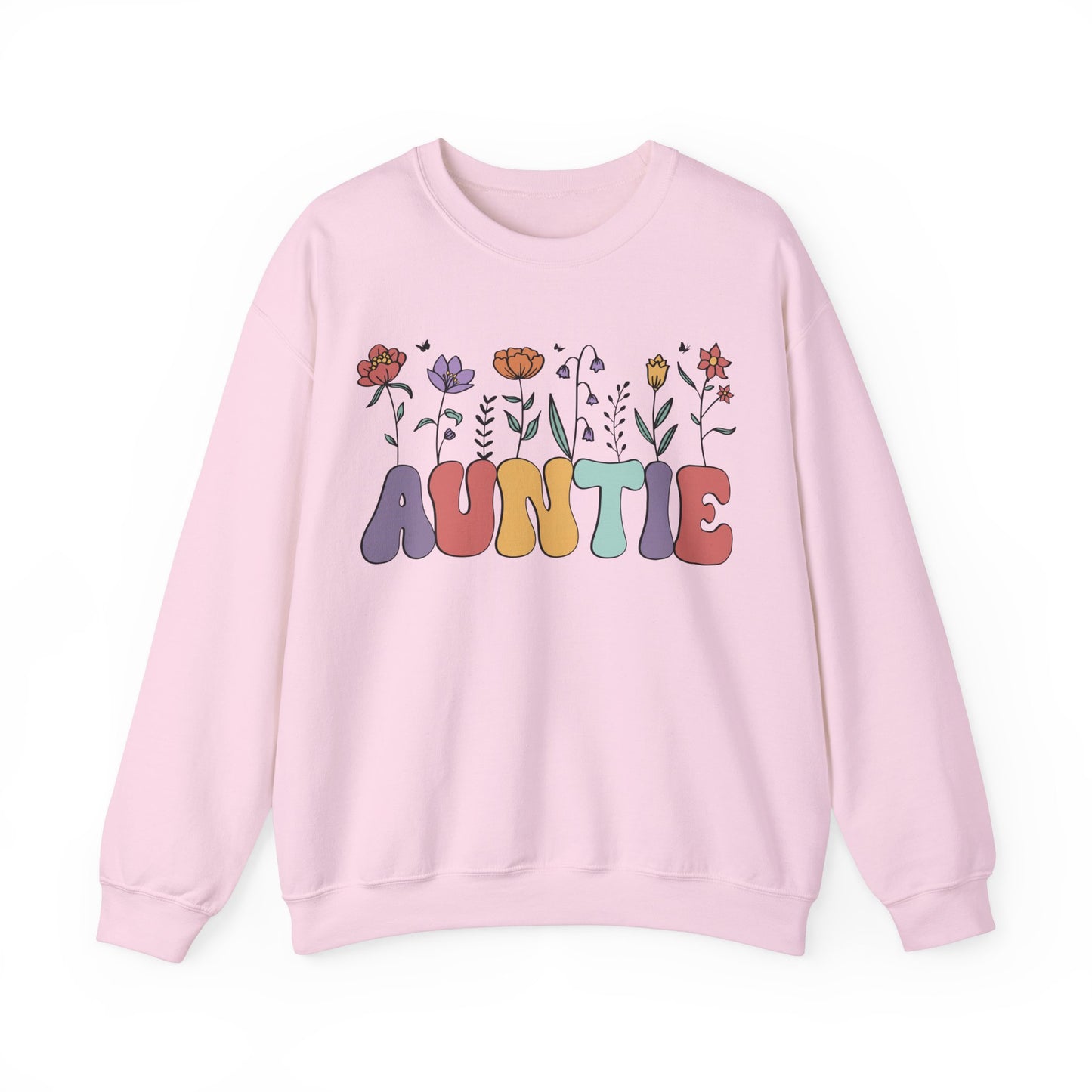 Floral Auntie Crewneck Sweatshirt