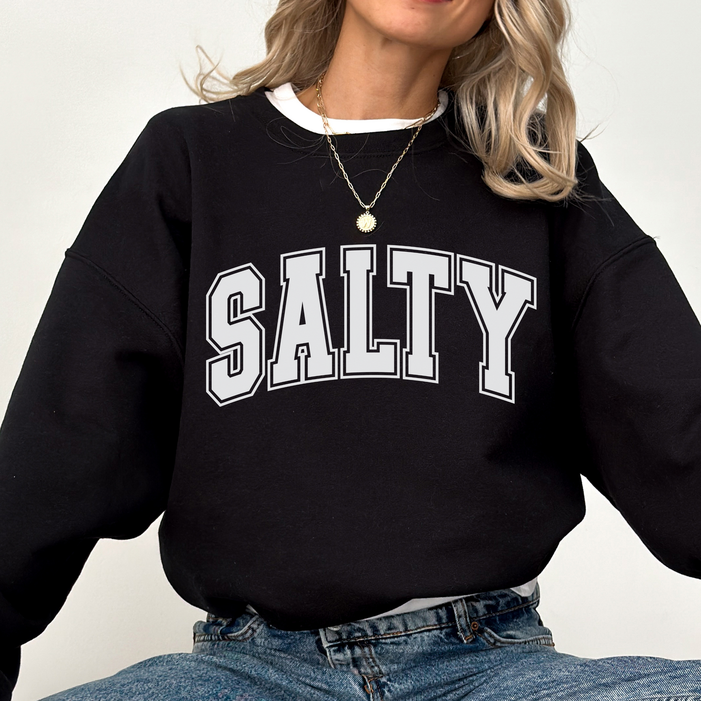 SALTY Graphic Crewneck Sweatshirt