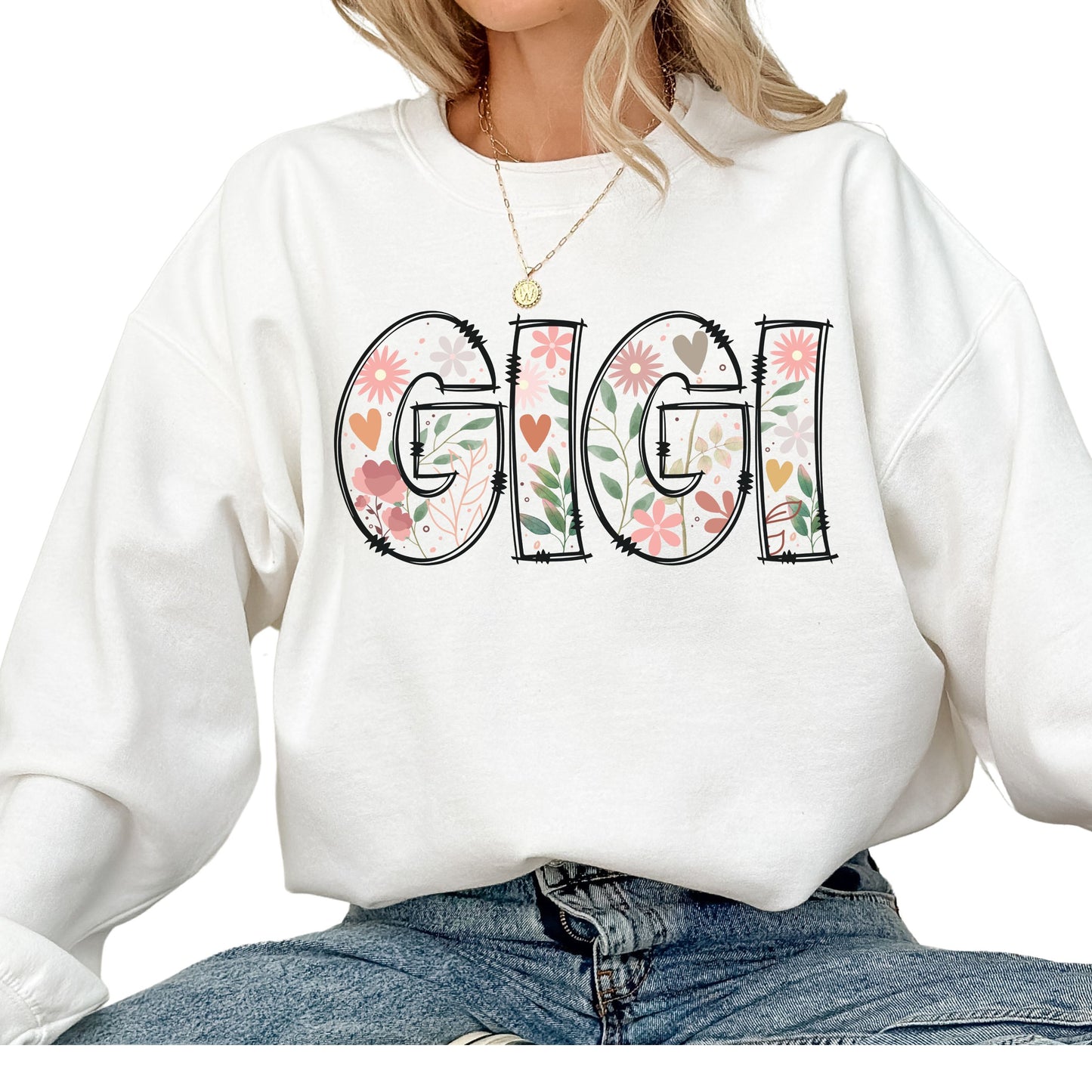 Floral GIGI Graphic Crewneck Sweatshirt