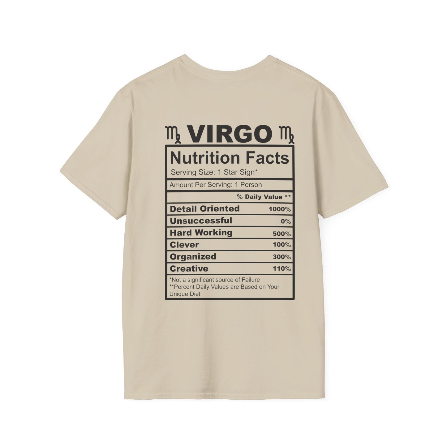 Virgo Nutrition Facts Unisex T-Shirt - Perfect for Astrology Lovers