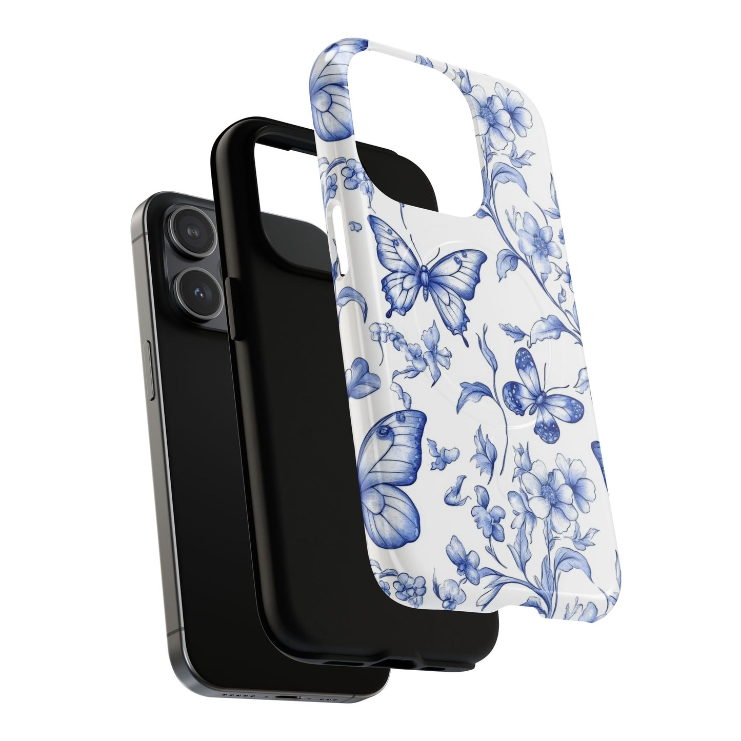 Chinoiserie Toile Phone Case, Mag Safe Compatible, Tough Magnetic Case