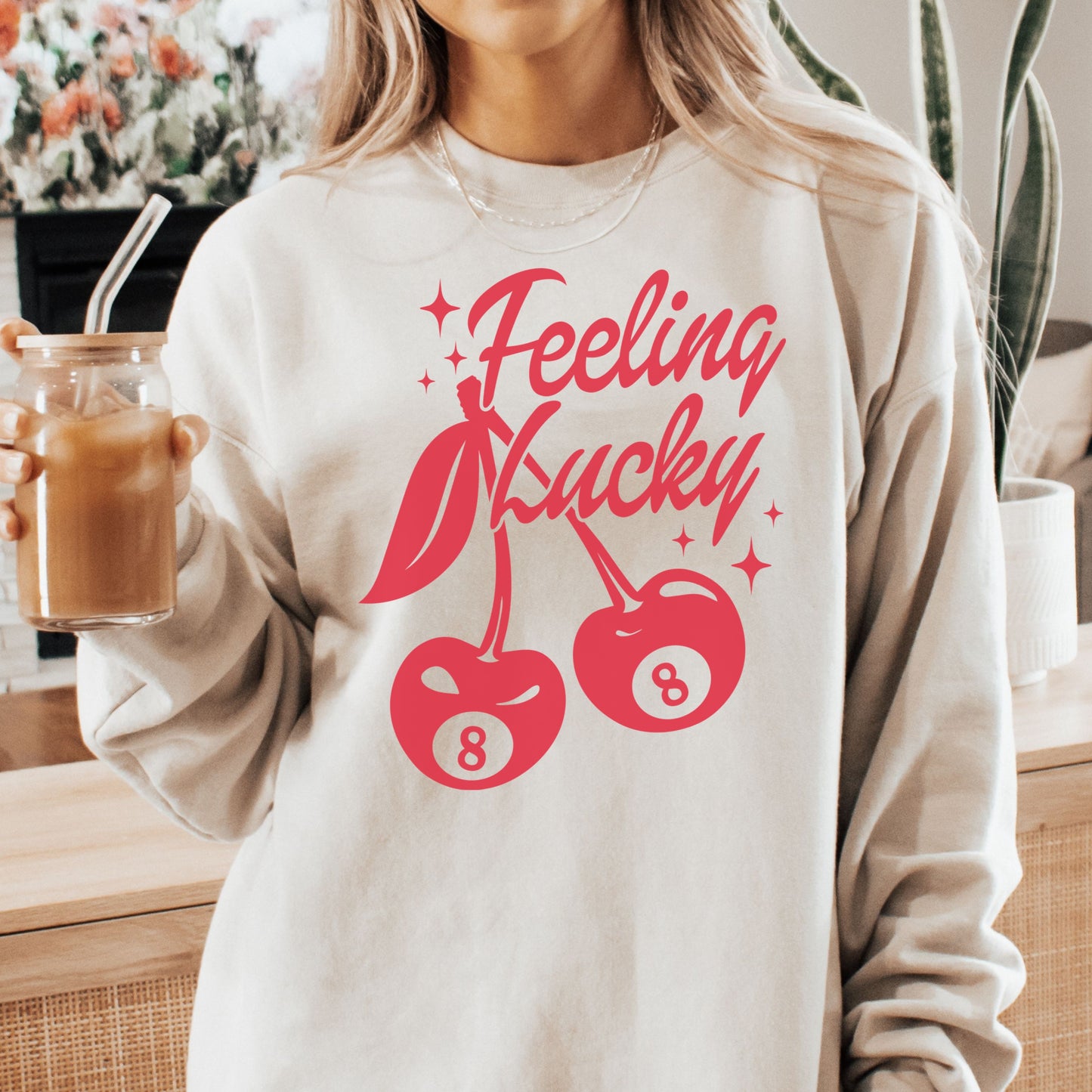 Feeling Lucky Cherry Crewneck