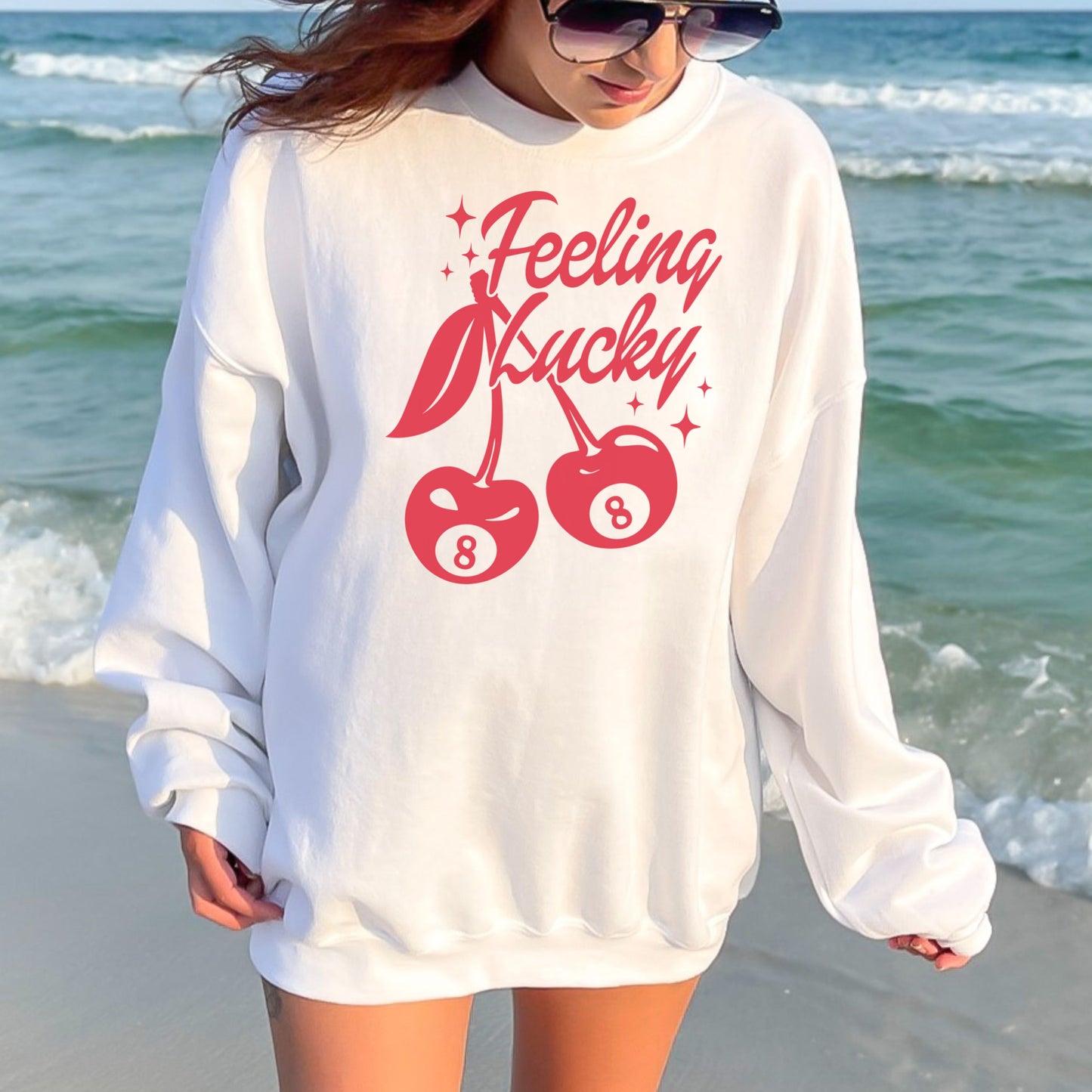 Feeling Lucky Cherry Crewneck