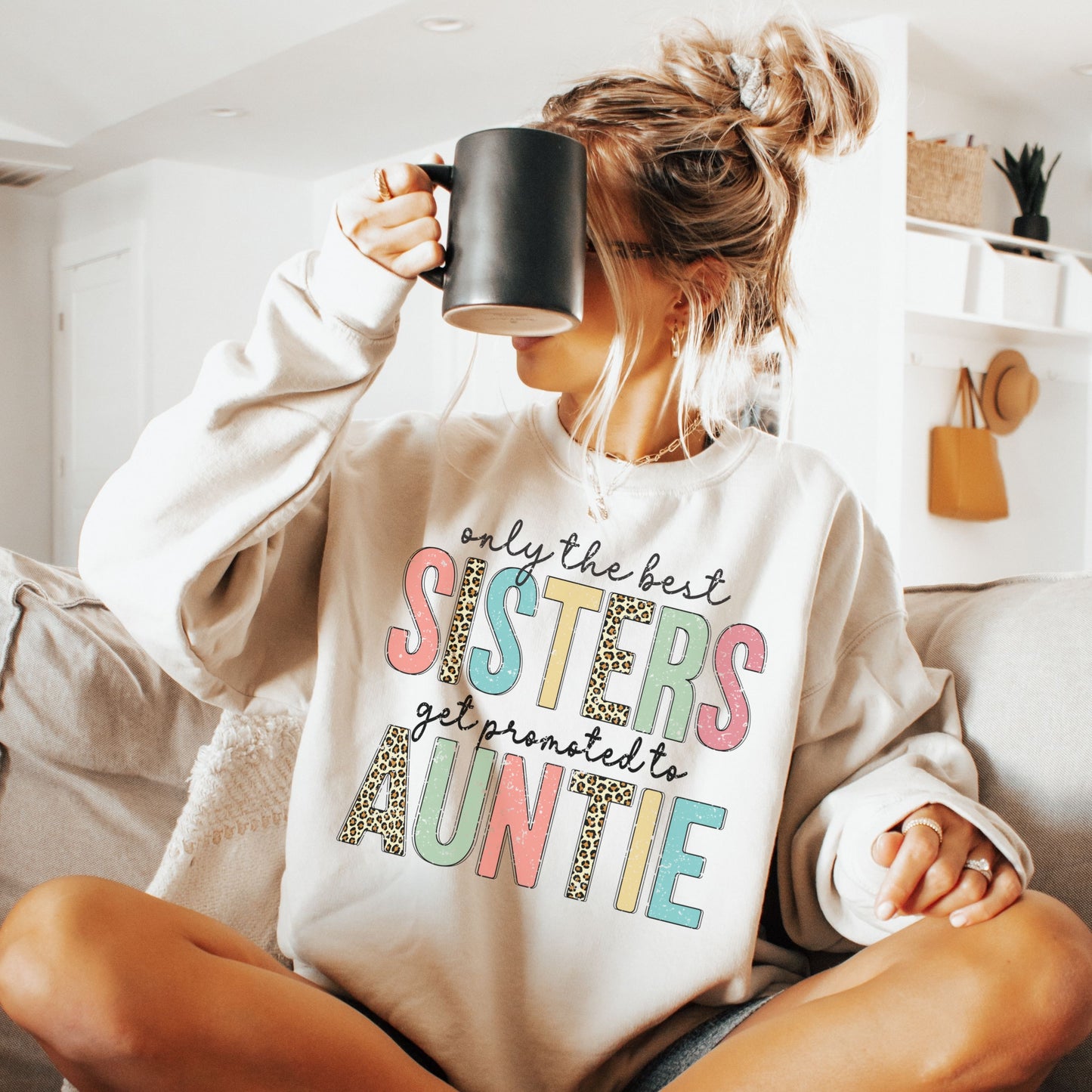 Retro 'Only the Best Sisters get Promoted to Auntie' Sweatshirt