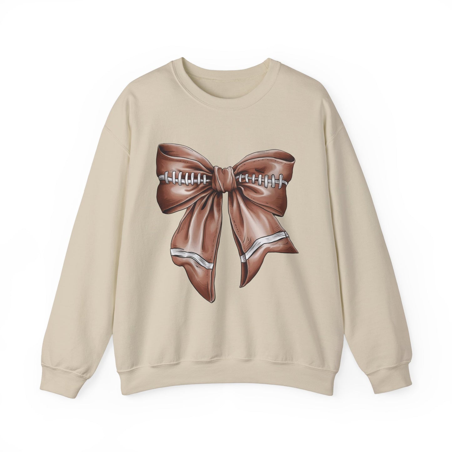 Football Coquette Bow Crewneck Sweatshirt
