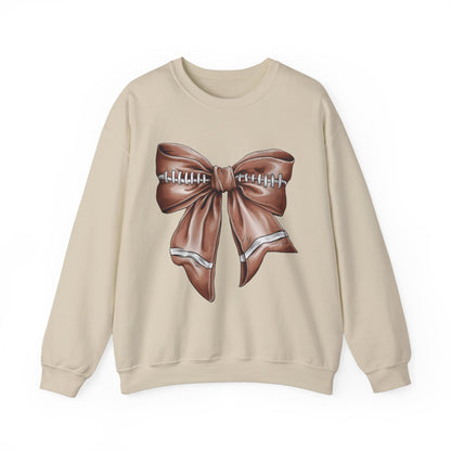 Football Coquette Bow Crewneck Sweatshirt