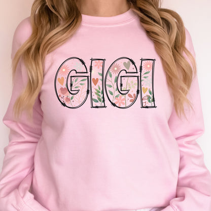 Floral GIGI Graphic Crewneck Sweatshirt