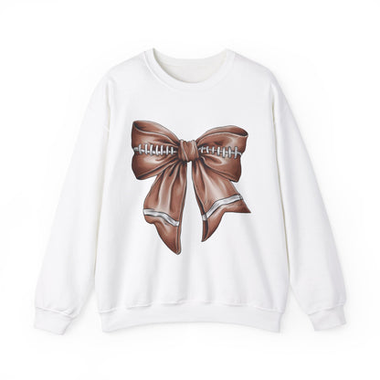 Football Coquette Bow Crewneck Sweatshirt
