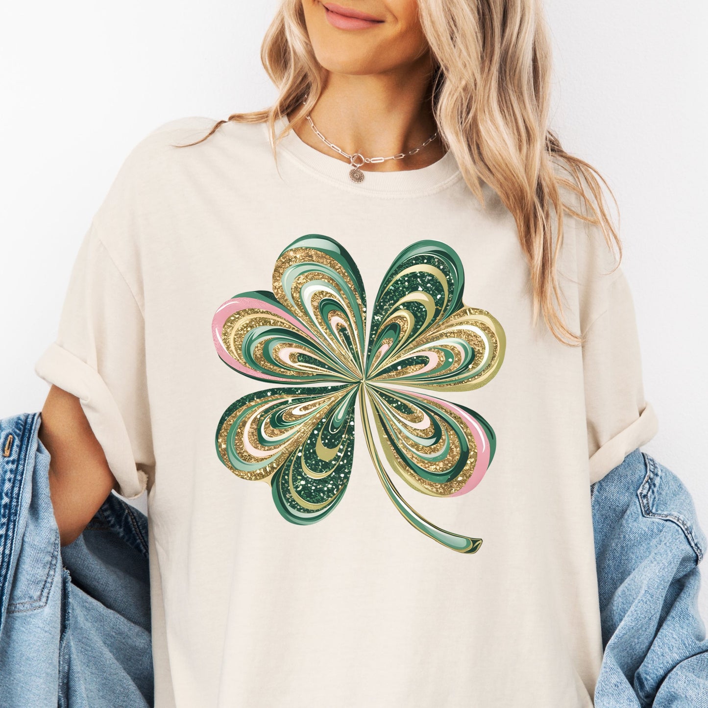 St Patrick's Day Glitter Shamrock T-shirt