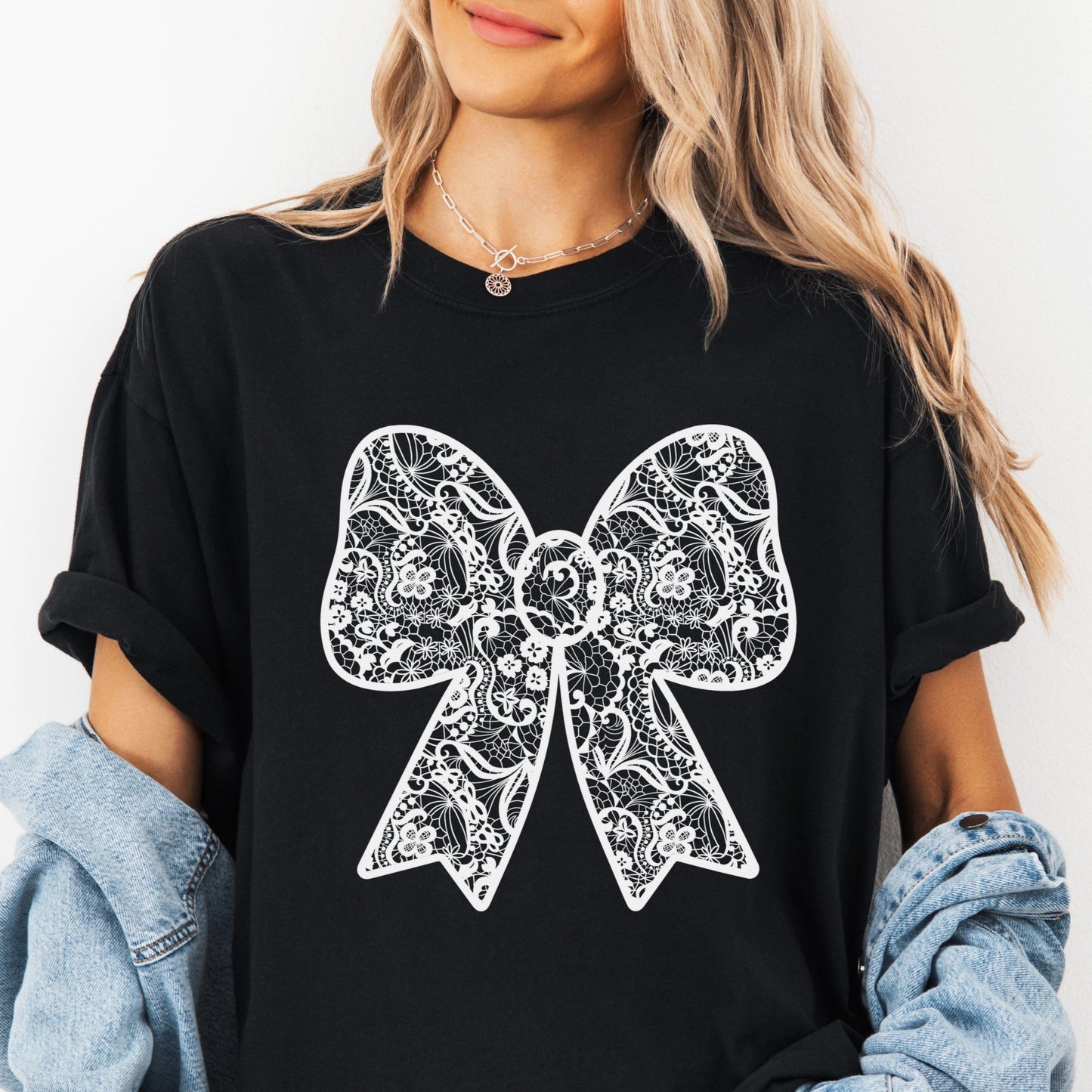 Lace Coquette Graphic T-shirt