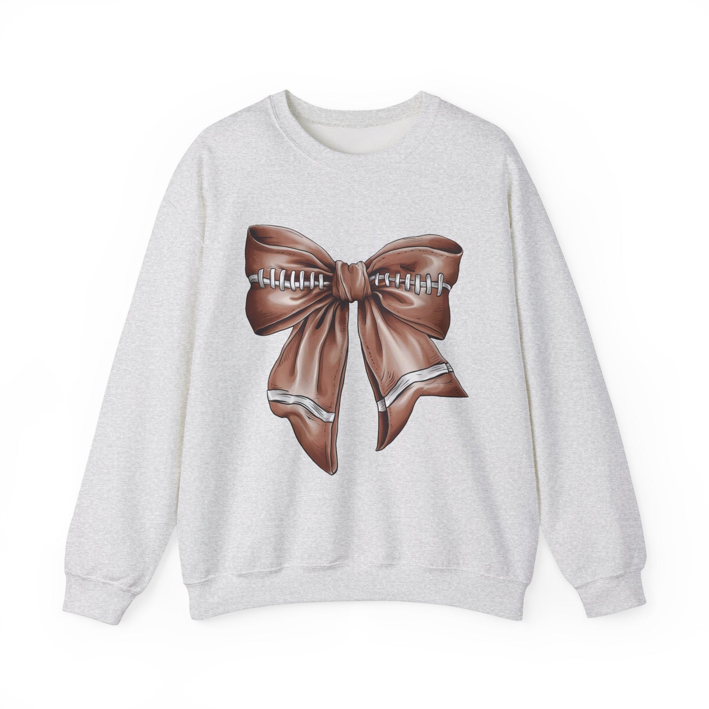 Football Coquette Bow Crewneck Sweatshirt