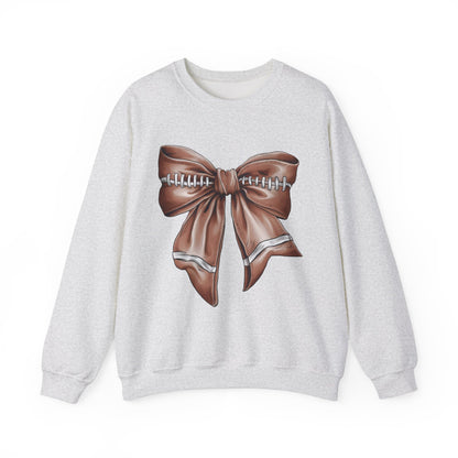 Football Coquette Bow Crewneck Sweatshirt