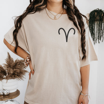 Aries Zodiac T-Shirt | Astrology Tee | Horoscope Gift for Astrologers | Birthday Gift | Unisex Softstyle T-Shirt | Nutrition Facts Tee