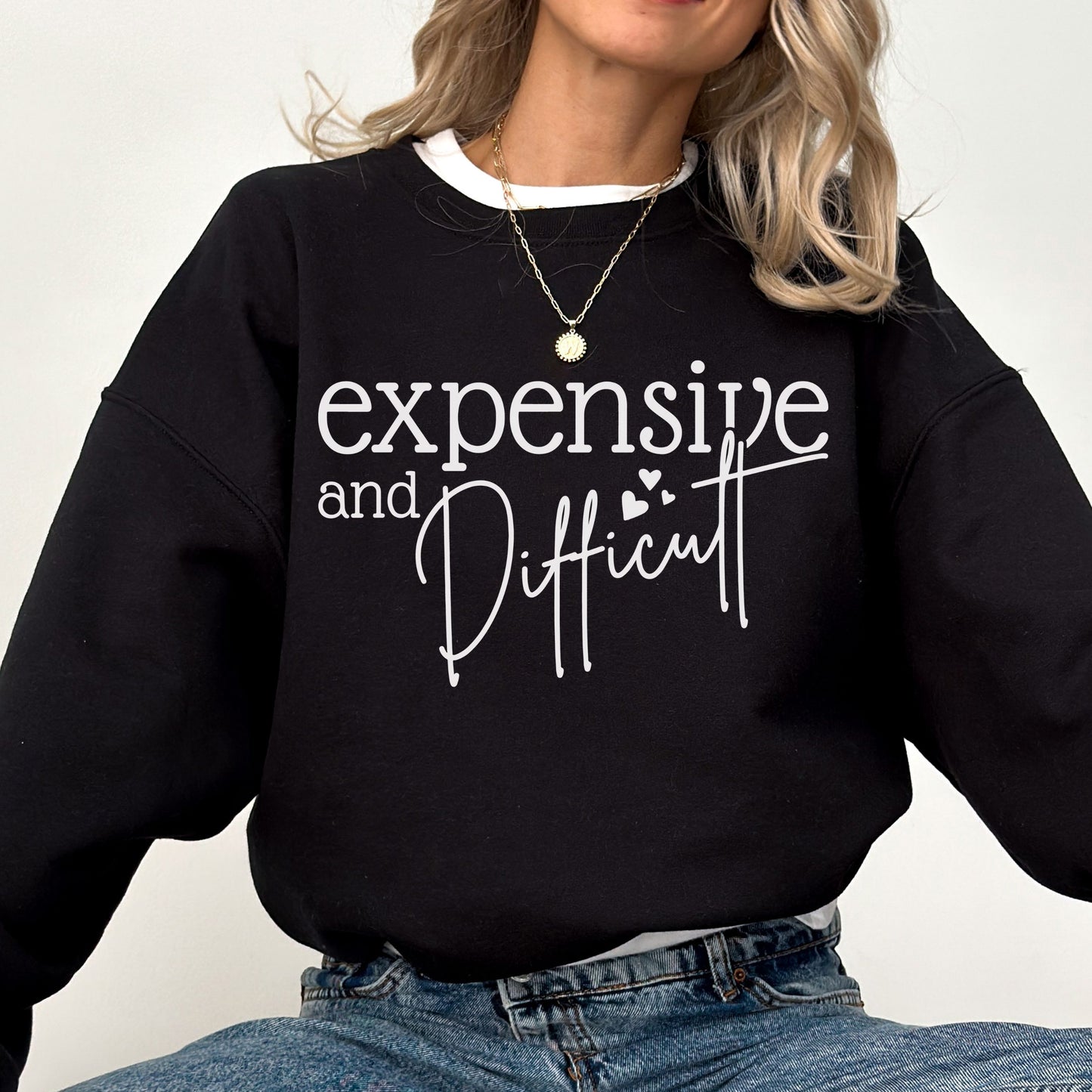 Expensive and Difficult Graphic Crewneck Sweatshirt