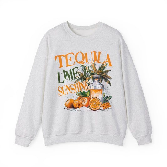Retro Tequila, Lime & Sunshine Crewneck Sweatshirt