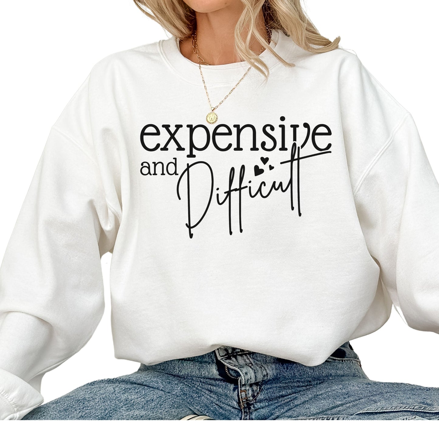 Expensive and Difficult Graphic Crewneck Sweatshirt