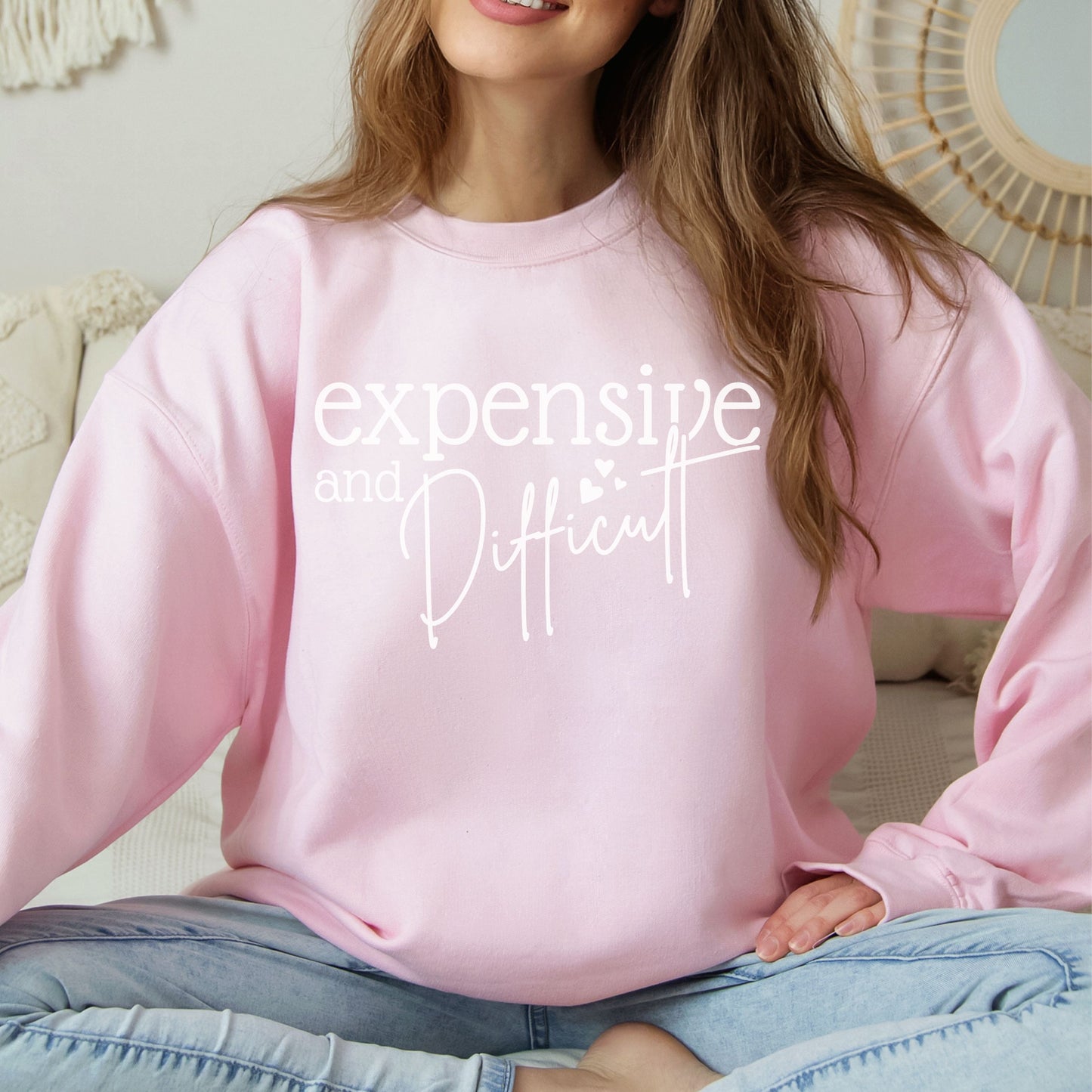Expensive and Difficult Graphic Crewneck Sweatshirt