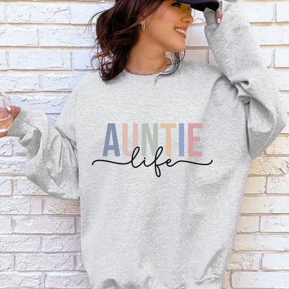 Auntie Life Graphic Crewneck Sweatshirt