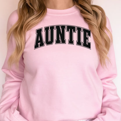 Retro College AUNTIE Graphic Crewneck Sweatshirt