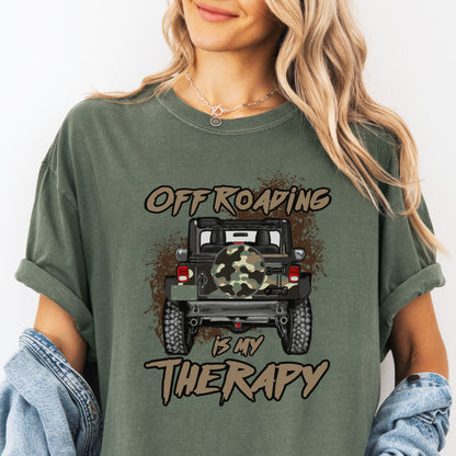 Off-Roading is my Therapy Camo Graphic T-Shirt