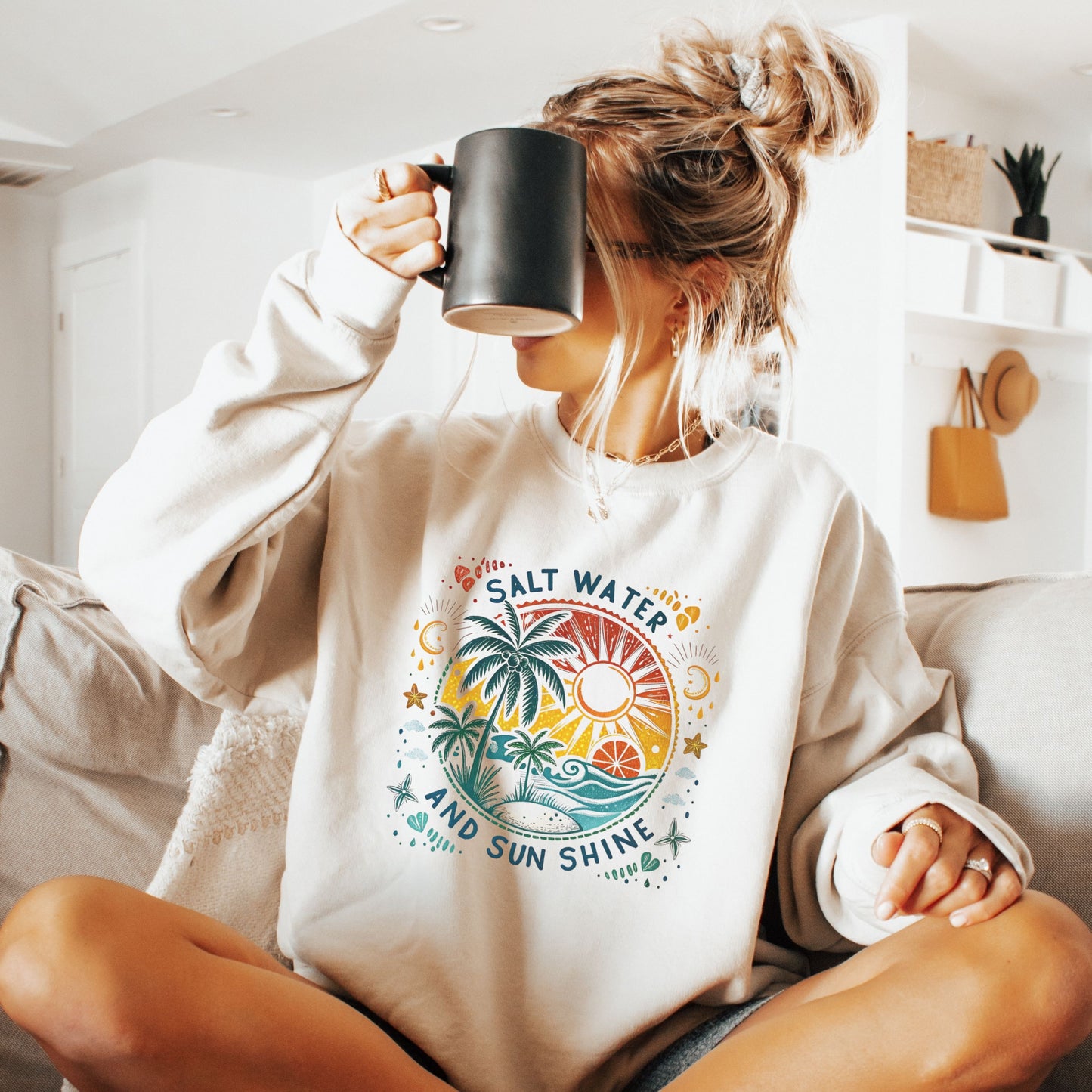 Salt Water and Sunshine Graphic Crewneck