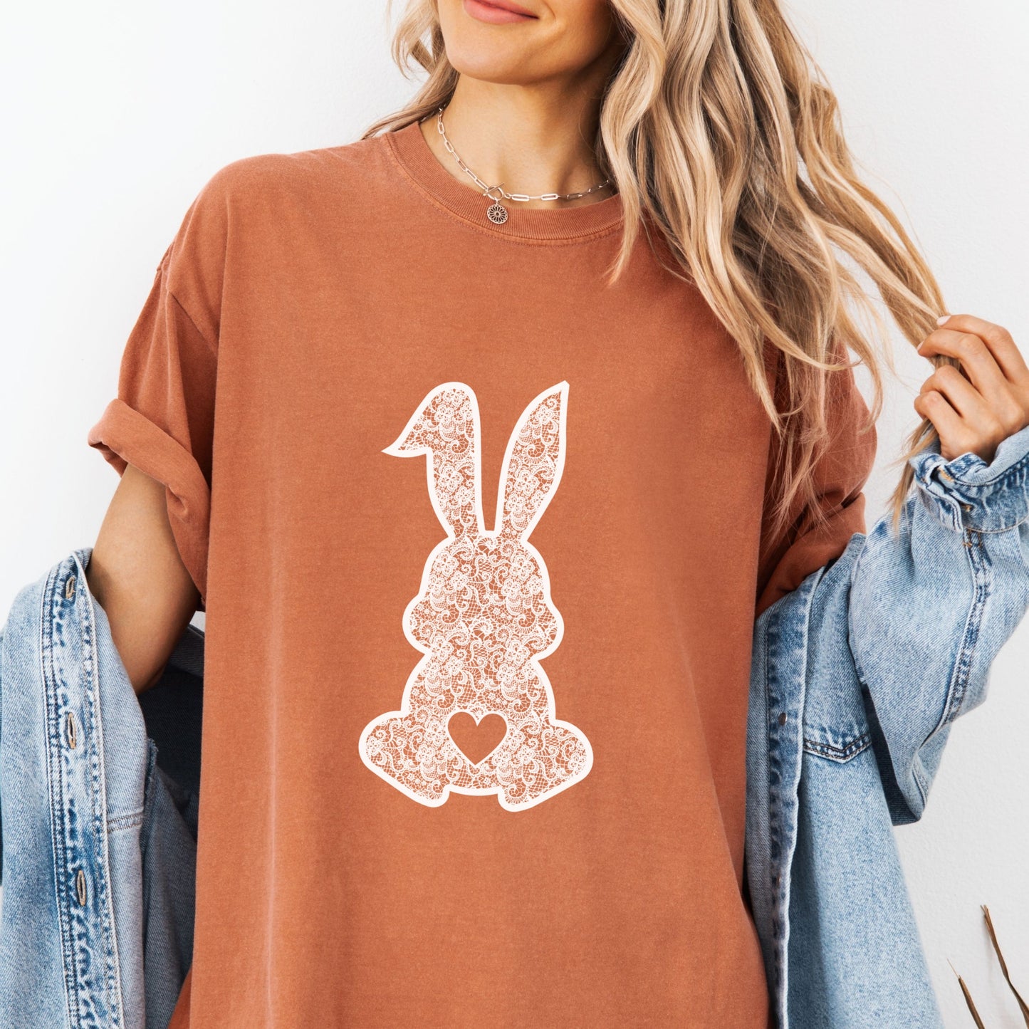 Lace Easter Bunny Graphic Tee