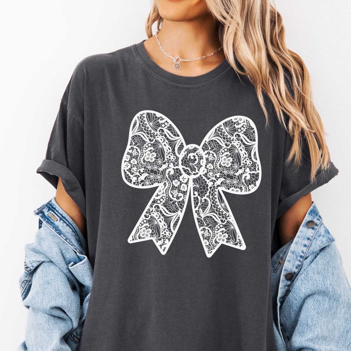 Lace Coquette Graphic T-shirt