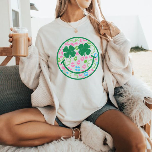 Lucky Charm Smiley Face Graphic Tee