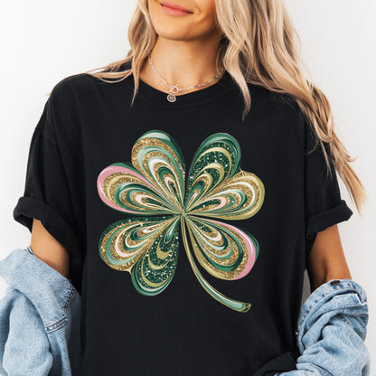 St Patrick's Day Glitter Shamrock T-shirt