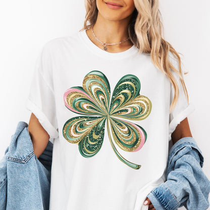 St Patrick's Day Glitter Shamrock T-shirt