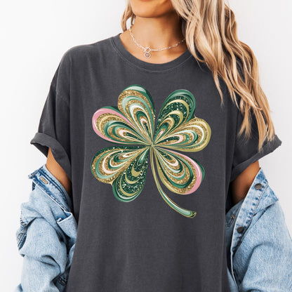 St Patrick's Day Glitter Shamrock T-shirt