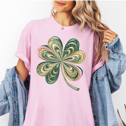 St Patrick's Day Glitter Shamrock T-shirt