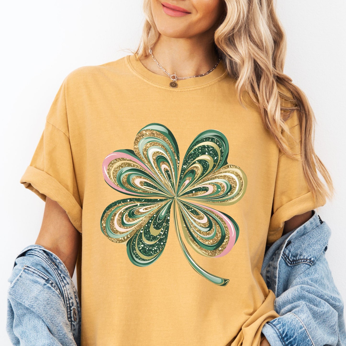 St Patrick's Day Glitter Shamrock T-shirt