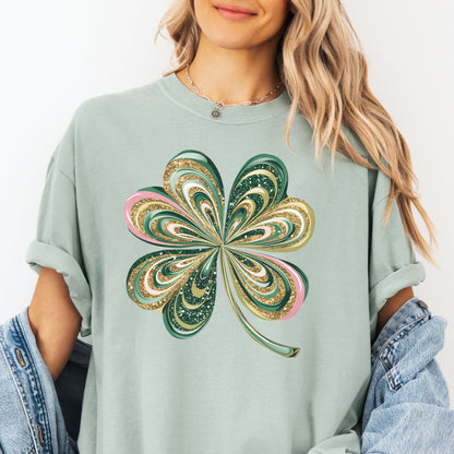 St Patrick's Day Glitter Shamrock T-shirt