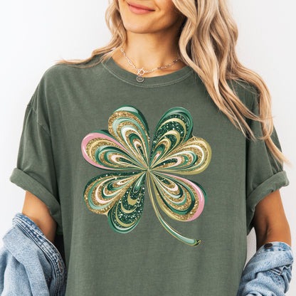 St Patrick's Day Glitter Shamrock T-shirt