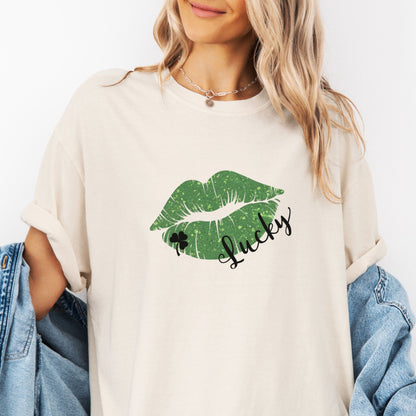 St Patrick's Day Shamrock Lucky Lips